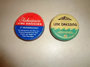 Vintage Shakespeare and REGNEW Horrocks-Ibbotsons Fly Line Dressing Tins - Picture 1 of 2