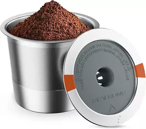 K Cup Reusable Coffee Pods, Stainless Steel Reusable K Cups Coffee Filter Compat - Picture 1 of 12