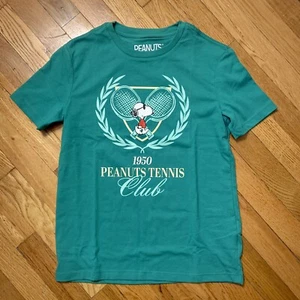 Snoopy Tennis Tshirt, Green, NEW, Peanuts, Classic, Unisex, L (10-12) - Picture 1 of 3