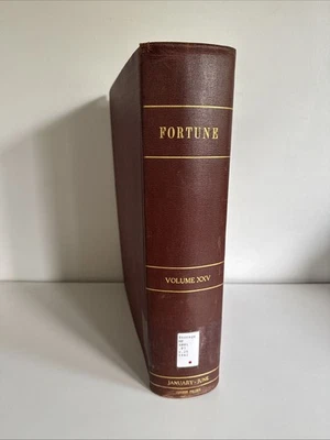 Vtg FORTUNE Magazine January - June 1942 BOUND BOOK 6 Issues Ads Art Vol XXV Foto 1 de 4