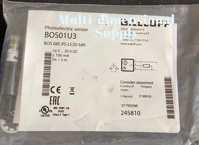 1PCS NEW BOS01U3 BOS 08E-PS-LE20-S49 #SKY - Image 1 of 2