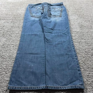 Vintage Grunge Baggy Wide Leg Y2K Skater Decree Distressed Denim Jeans - Picture 1 of 7