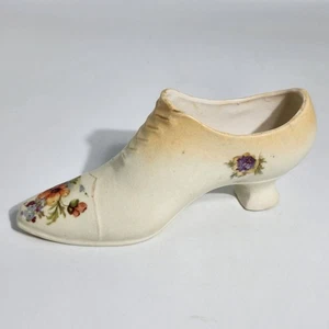 Ceramic Lustria Shoe Figurine Planter Floral Design Dyckman Marketing Vintage - Picture 1 of 12
