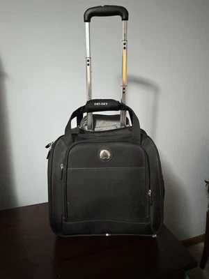 Delsey Rolling Travel Bag ~ 2 Wheeler ~ Carry On Under Seat Luggage ~ Black - Image 1 of 4