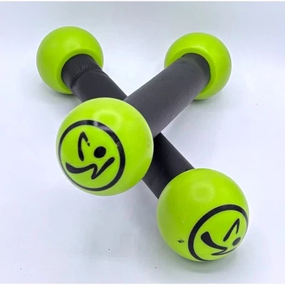 Par de palos tonificantes Zumba Fitness de 1 libra con logotipo de Zumba verde Foto 1 de 2