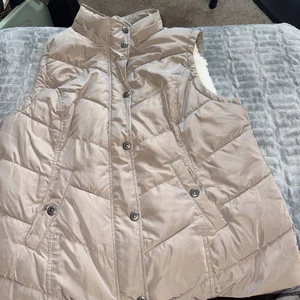 Women’s Size XXL Fur Lined Full Zip Tan Color Vest - Picture 1 of 7