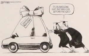 Original Jim Borgman Cartoon politischer Comic Abschluss Geschenk - Bild 1 von 1