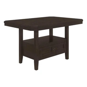 Pemberly Row Wood Counter Height Table with Butterfly Leaf Cappuccino - Picture 1 of 13