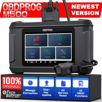 OBDPROG M500 Car Odo-meter Mileage Correction Tool OBD2 Code Reader Engine Check - Image 1 of 4