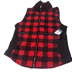 Chaps Ralph Lauren Women’s NWT BUFFALO PLAID Vest Multicolor Full Zip Ski Cabin - Picture 1 of 23