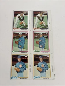 6 1978 Topps Uncutt Baseball Cards: Bruce Sutter, Phil Niekro, John Montefusco - Picture 1 of 11