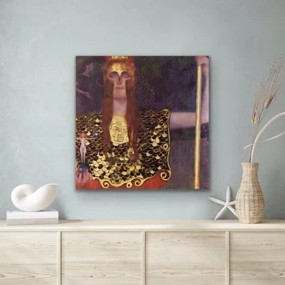 Impresión de cuadro de arte de pared en lienzo "Palas Atenea de Gustav Klimt" Foto 1 de 4