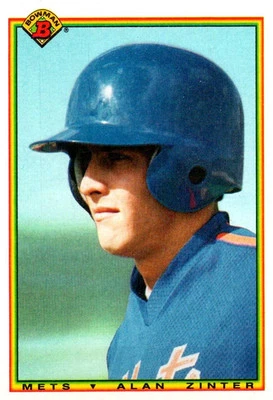 1990 Bowman Alan Zinter Rookie New York Mets #135 - Image 1 of 2