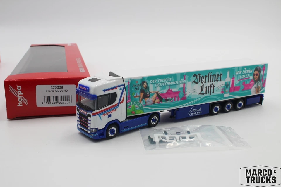 Herpa Scania CS 20 Sattelzug "Scheufler/Berliner Luft" 320009 1/87 /HN4206 - Bild 1 von 1