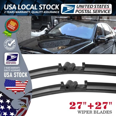 Clean Windshield Wiper Blades 27''&27'' Set For 2008 - 2014 Benz S63/S65 AMG - Image 1 of 4