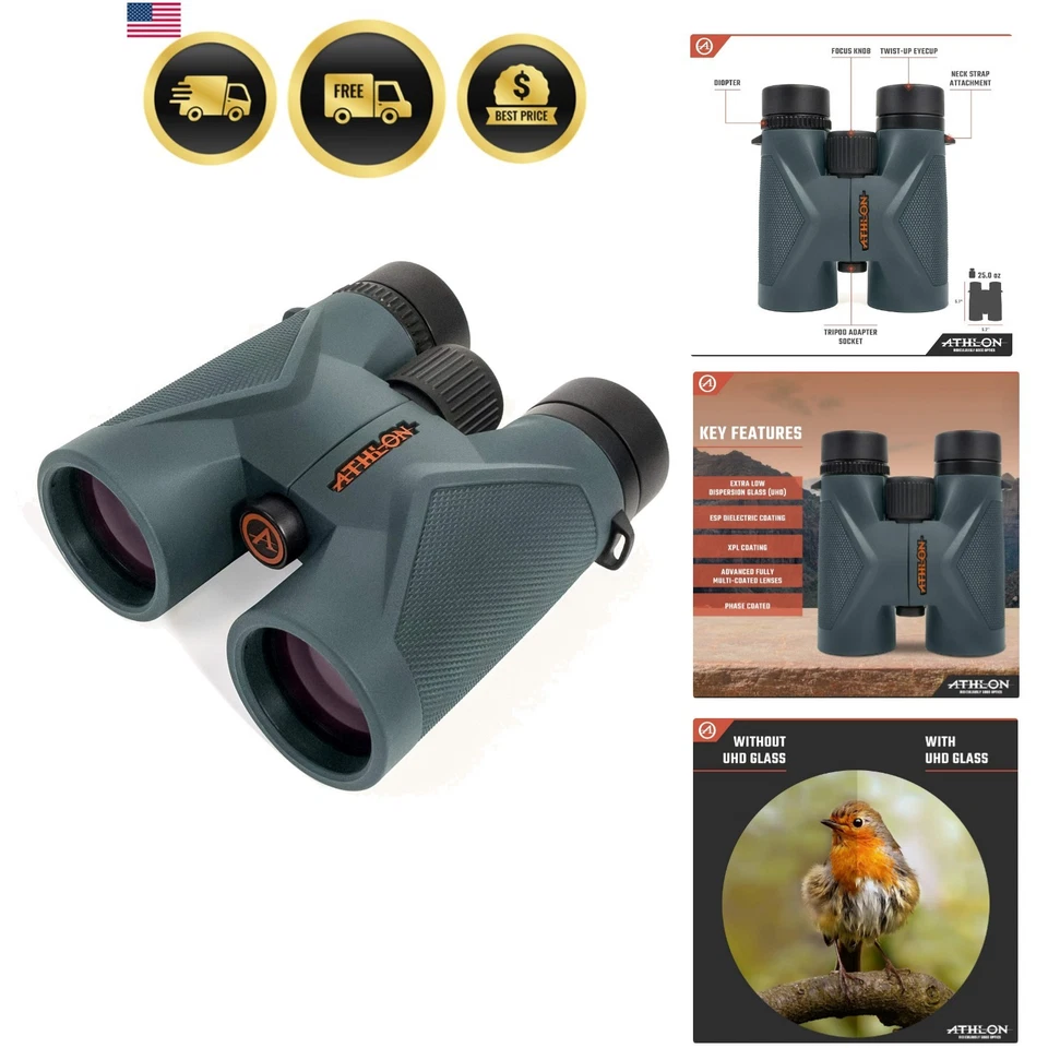 Binoculars 10x42 Waterproof Birdwatching Hunting Kids Adults OpticalZoom - Image 1 of 4
