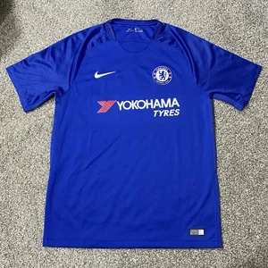 Nike Chelsea FC Jersey 2017/18 Home Kit Blue Yokohama Tyres Men’s Size L Soccer - Picture 1 of 7