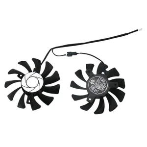 2X(HA8010H12F-Z 75MM 2Pin GTX1050Ti GPU Cooler DUAL Fan for GTX8896 - Picture 1 of 7