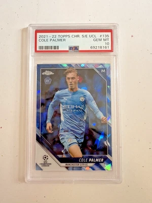 2021-22 Topps Chrome Sapphire Cole Palmer RC UCL Rookie PSA 10 GEM MINT #135 - Image 1 of 2