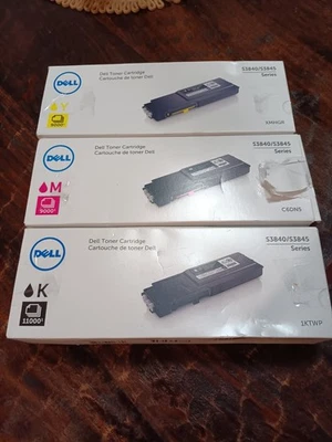 Juego de tóner color original Dell S3840 y S3845 C6DN5 XMHGR 1KTWP Foto 1 de 4
