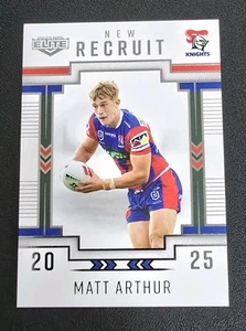 2025 Elite NRL NR17 MATT ARTHUR New Recruit Newcastle Knights - Picture 1 of 2