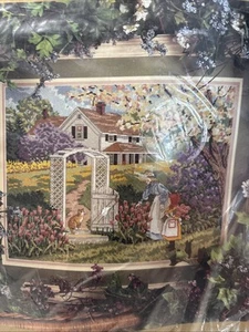 Something Special Needlepoint SPRING SCENE 18x14” Vintage 11992 By John Sloane - Picture 1 of 15