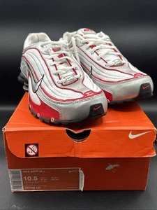 Nike Shox M1+ Size 10.5 Shoes Metallic Silver Varsity Red Black Rare 347768-101 - Picture 1 of 17