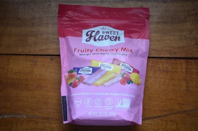 WOW Vegano Caramelo SWEET HAVEN Frutal Masticable Mezcla Mango/Baya 28.2 OZ Bolsa SELLADA Foto 1 de 4