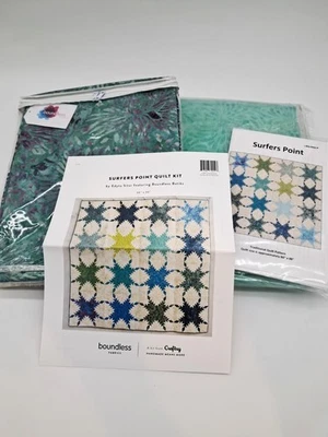 Kit trapunta Surfers Point di Edyta Sitar con batik senza limiti 88"x88" - Immagine 1 di 4