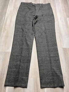 NEW Banana Republic Pants Dress Pants Mens 33x32 Black Gray Plaid Slim Stretch - Picture 1 of 13