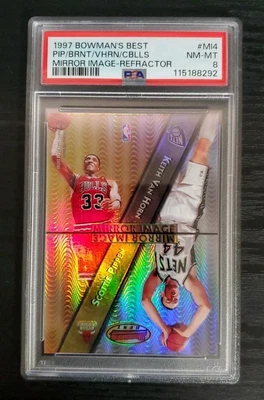 1997 Bowman's Best Mirror Image Refractor #MI4 Kobe Bryant PSA 8 - Image 1 of 3