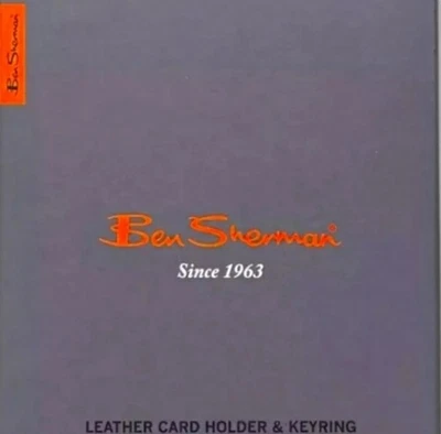 Juego de tarjetero y llavero de cuero Ben Sherman para hombre Foto 1 de 4