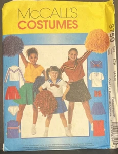 McCall's 3759 Girls Cheerleader Skirt & Top Costume Sewing Pattern Size 4-5-6 - Picture 1 of 2