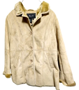 Terry Lewis Classic Luxuries Womens Sz 1X Faux Fur Jacket Coat Tan Brown NWOT - Picture 1 of 5
