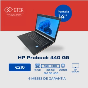 HP 440 G5| 16GB RAM | 256GB SSD + 500 HDD - Imagen 1 de 7