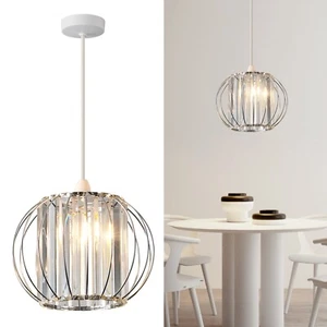 Harper Living Easy Fit Shade, Chrome Ceiling Light Shade 27cm Modern Lampshade - Picture 1 of 7