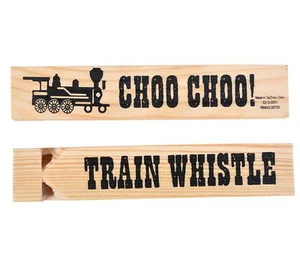3 NEW WOODEN TRAIN WHISTLES WOOD WHISTLE ALMOST 6" FAST SHIPPING PARTY CARNIVAL - Picture 1 of 1