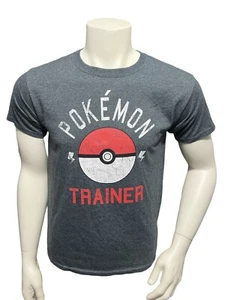 Pokémon Trainer Pokeball Youth Casual Shirt Size Large L Gray Short Sleeve - Picture 1 of 11
