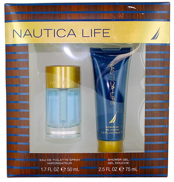 Conjunto masculino Nautica Life by Nautica: spray Eau de Toilette 1,7 oz + gel de banho 2,5 oz Shopworn - Imagem 1 de 1