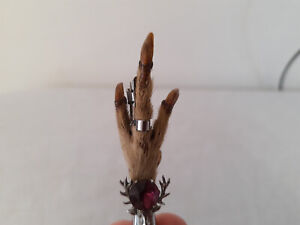 Vintage Pin Brooch Bejeweled Metal Animal Bird Lucky Grouse Claw Foot