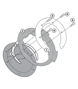 GIVI BF09 FLANGIA PER BORSA SERBATOIO TANKLOCK PER DUCATI MONSTER 1100 2012 - Foto 1 di 1