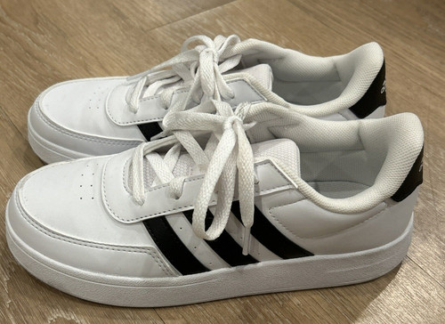 Scarpe da tennis stringate Adidas Breaknet 2.0 giovanili USATE US 4 bianco nero