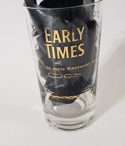 VTG EARLY TIMES OLD STYLE KENTUCKY BOURBON WHISKY TUMBLER GLASSES 16OZ - Picture 1 of 10
