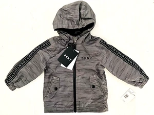 DKNY Toddler Boys 24M Heather Grey Hooded Lined Jacket - Picture 1 of 5