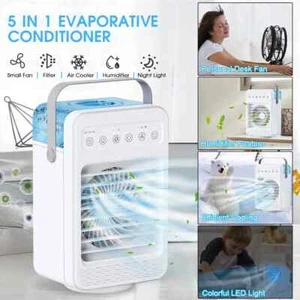 air cooler fan portable oscillating 5 IN 1 EVAPORATIVE CONDITIONER VERY COOL NEW - Picture 1 of 9