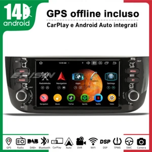 Android 14 Autoradio Carplay Bluetooth Fiat Grande Punto Linea FM Radio GPS 64GB - Bild 1 von 17