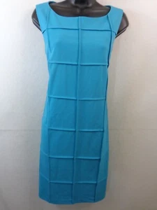Calvin Klein Dress Women's 12 Blue Sleeveless Shift Career - Picture 1 of 12