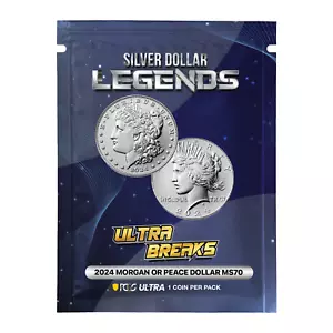 2024 Ultrabreaks Legends Morgan or Peace dólar de plata graduación profesional MS70 paquete misterioso - Imagen 1 de 3
