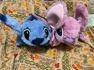 Pillow Pets Lilo And Stitch “ Stitch “ & “Angel” Plush Foldable Soft 16” - Picture 1 of 3
