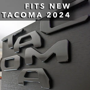 3D GLOSS BLACK TAILGATE LETTERS COMPATIBLE WITH TOYOTA TACOMA 2024 25 26 US MADE - Picture 1 of 2